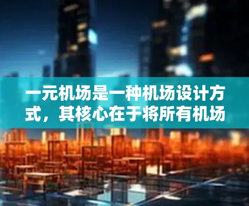 一元机场是一种机场设计方式,其核心在于将所有机场跑道布置在一个单一的直线上,以实现更紧凑的空域布局。这一设计有以下关键特点和优势